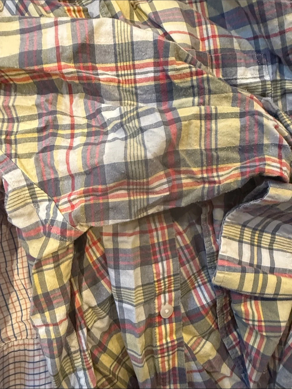 Men's Long-Sleeve Button-Down Plaid Shirt - Blue/Purple j.crew medium bundle